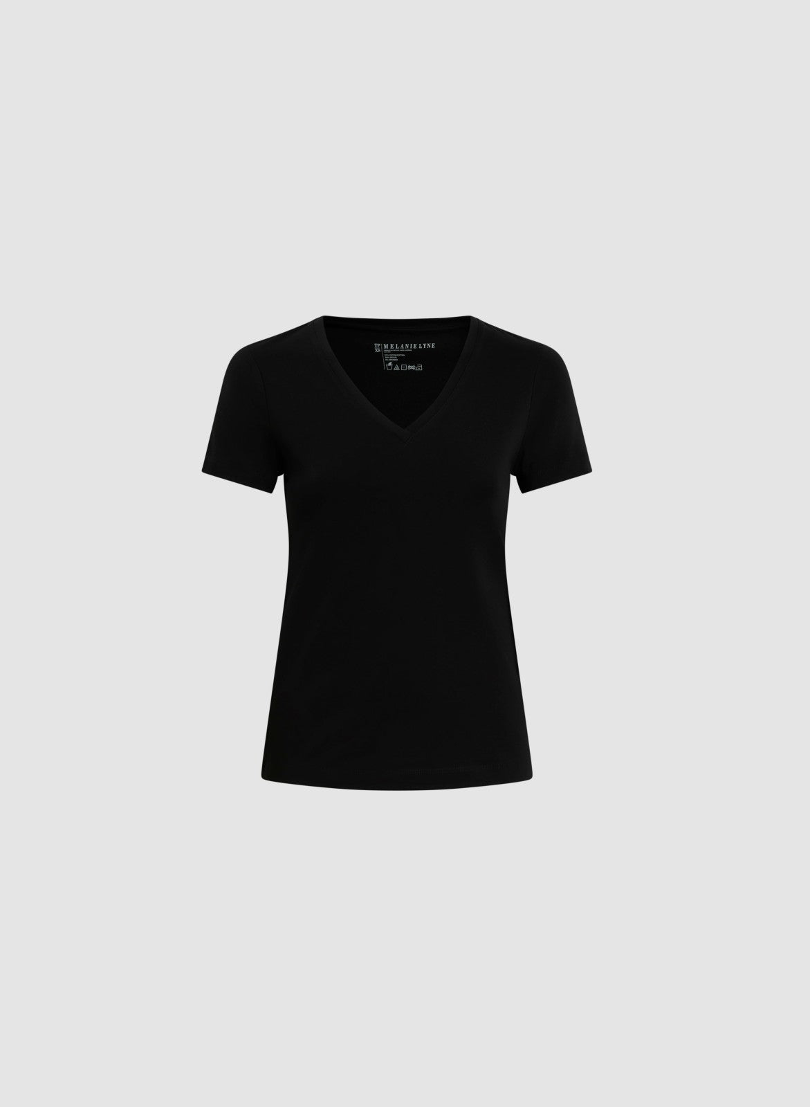 Women V-Neck T-Shirt Black | Melanie Lyne