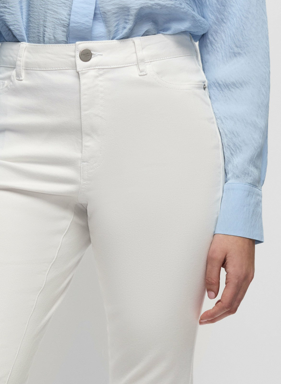 Women High-Rise Straight Leg Jeans White | Melanie Lyne