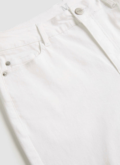 Women High-Rise Straight Leg Jeans White | Melanie Lyne