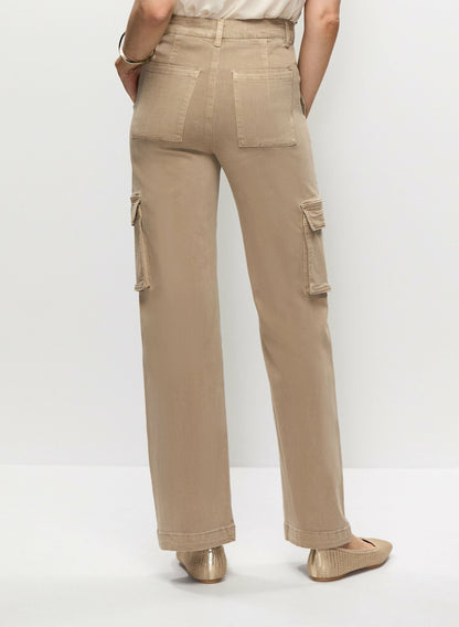 Women Wide Leg Cargo Jeans Light Chardonnay | Melanie Lyne