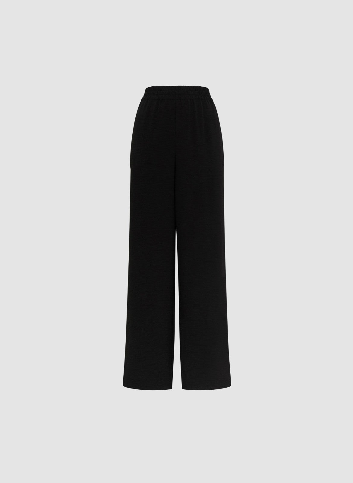 Women Wide Leg Pull-On Pants Black | Melanie Lyne