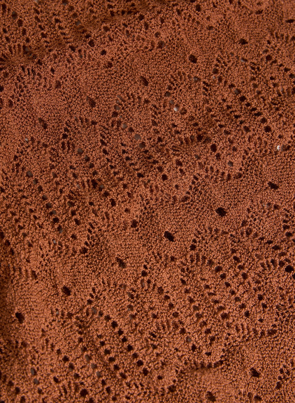 Women Lightweight Open-Knit Sweater Brown | Melanie Lyne