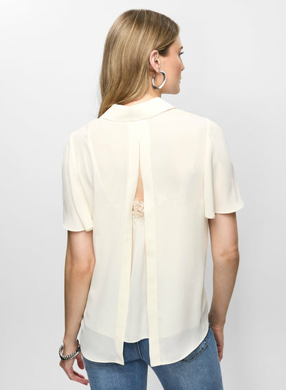 Women Flutter Sleeve Blouse Panna | Melanie Lyne
