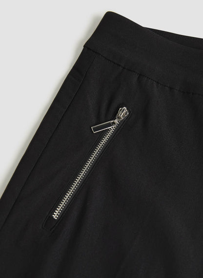 Women High Rise Pull-On Capris Black | Melanie Lyne