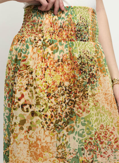 Women Mixed Animal Print Skirt Multicolour | Melanie Lyne