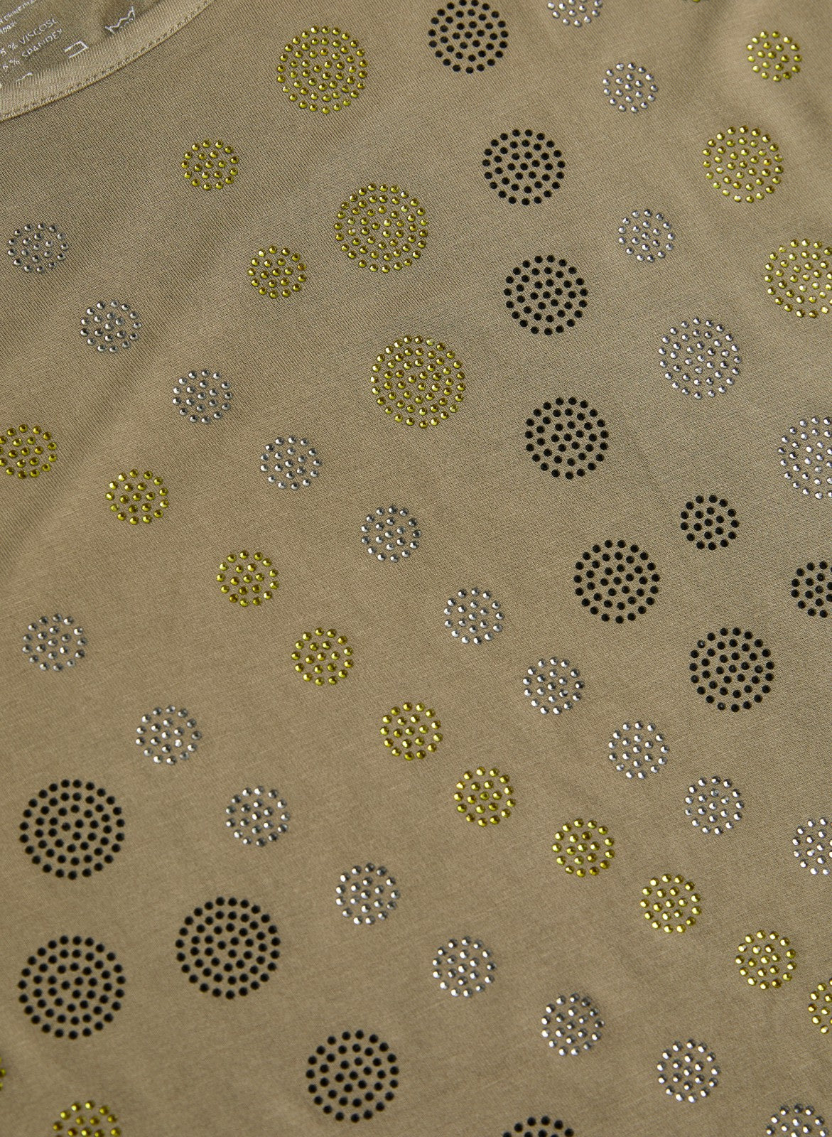 Women Polka Dot T-Shirt Olive Green | Melanie Lyne