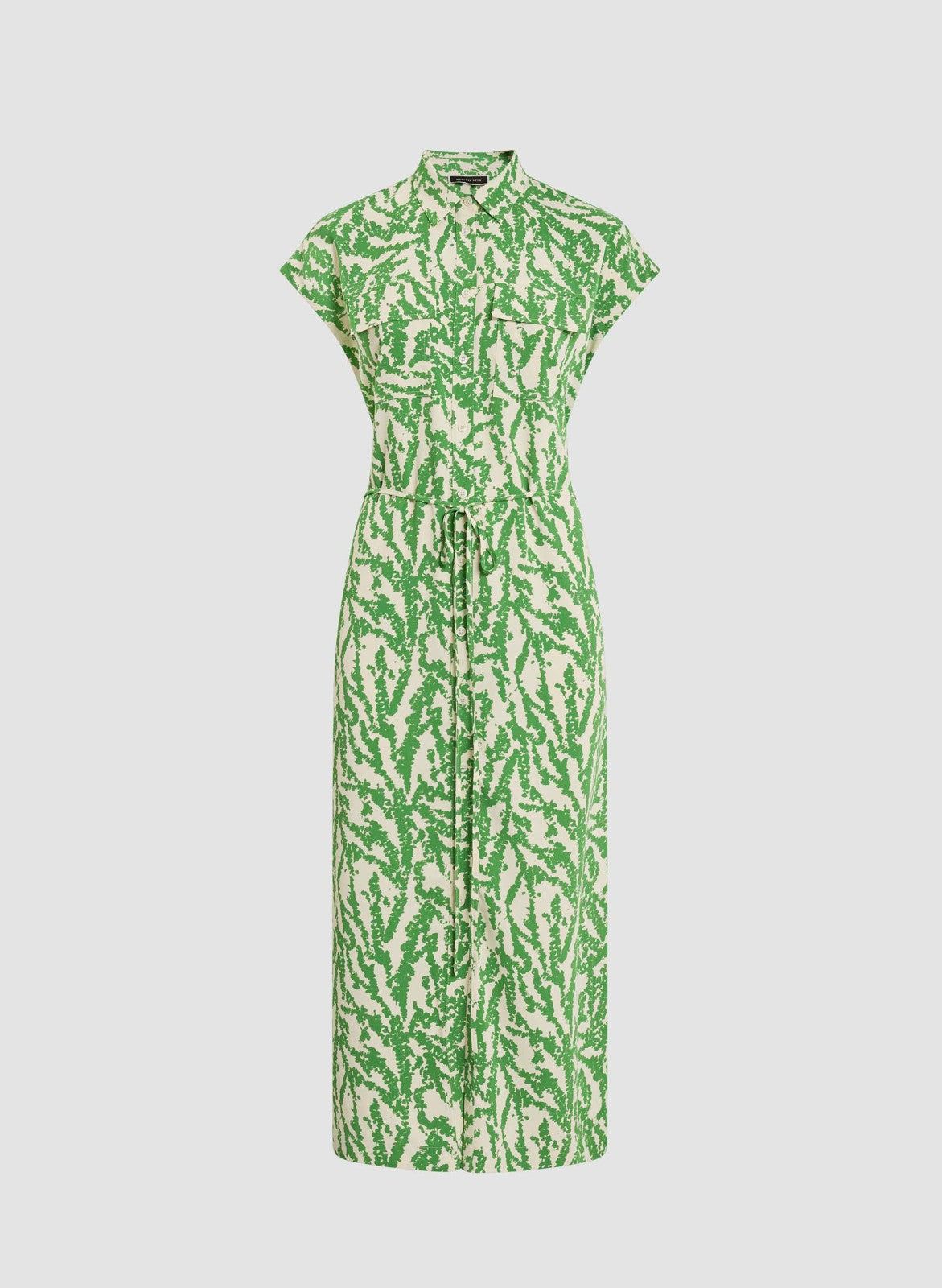 Women Abstract Print Shirt Dress Green Pattern | Melanie Lyne