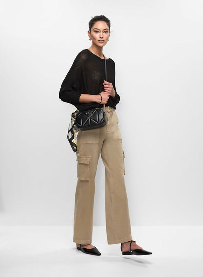 Women Lightweight Dolman Sleeve Sweater Black | Melanie Lyne