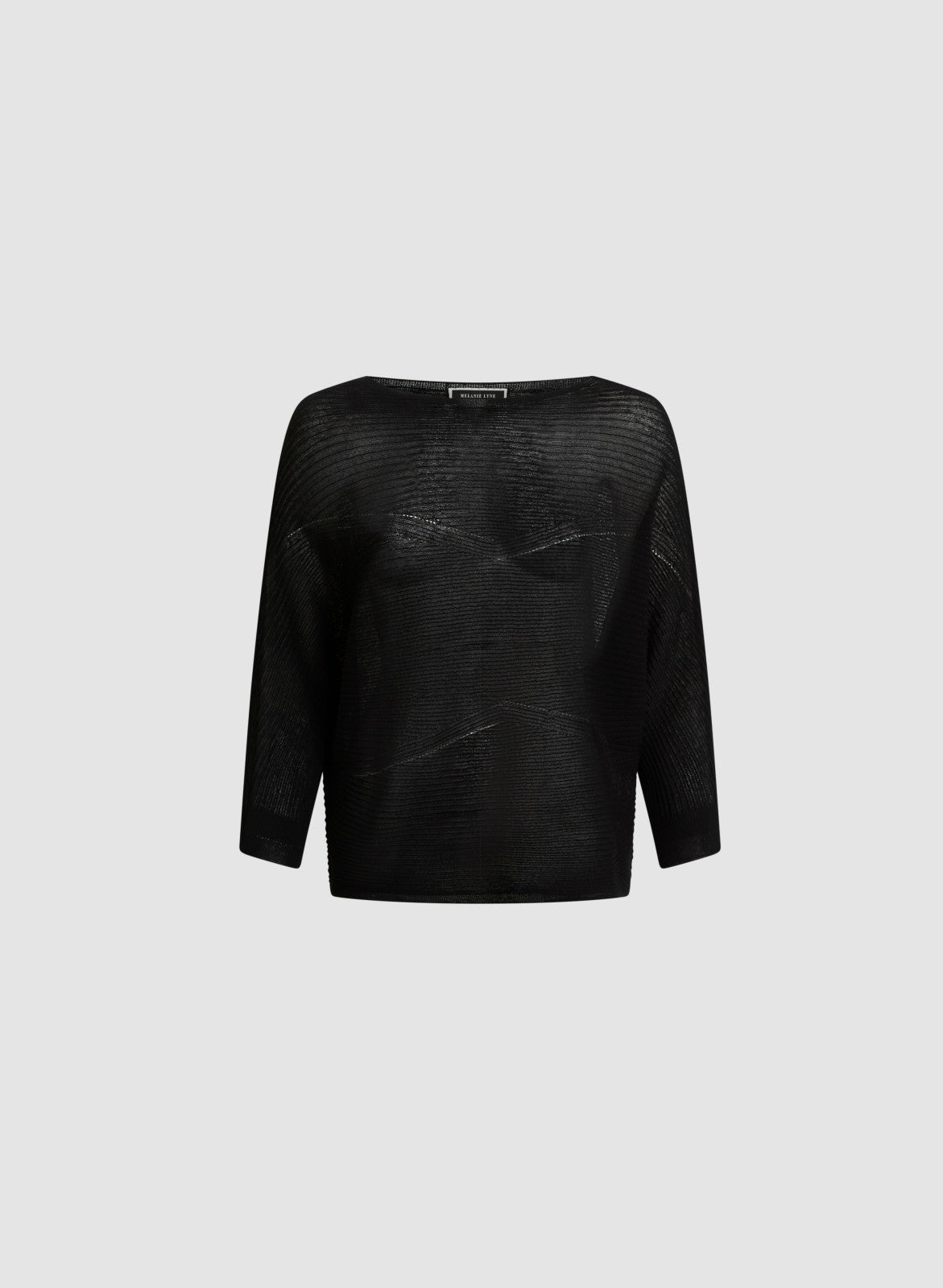Women Lightweight Dolman Sleeve Sweater Black | Melanie Lyne
