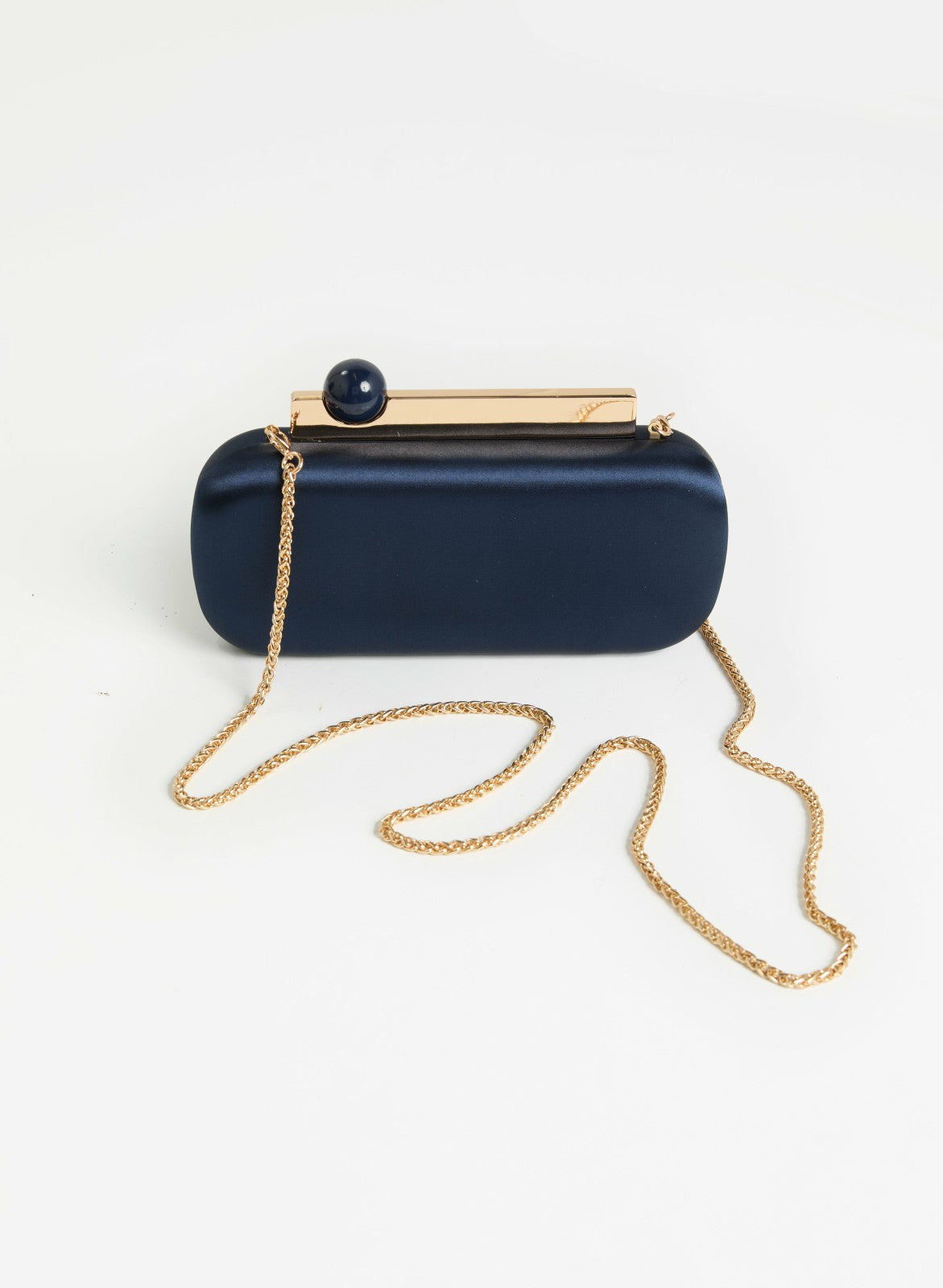 Women Box Clutch With Chain Strap Marine | Melanie Lyne