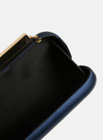 Women Box Clutch With Chain Strap Marine | Melanie Lyne