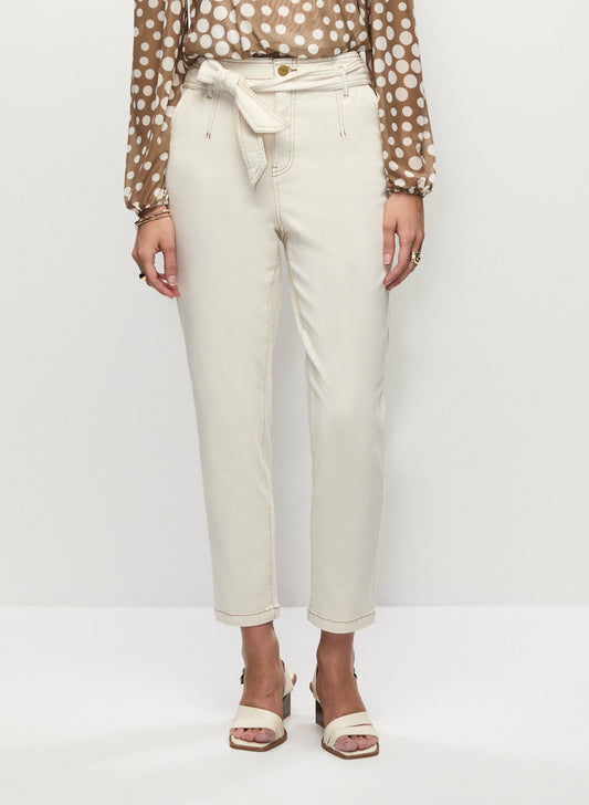 Women Tie-Waist Tapered Jeans Canvas | Melanie Lyne