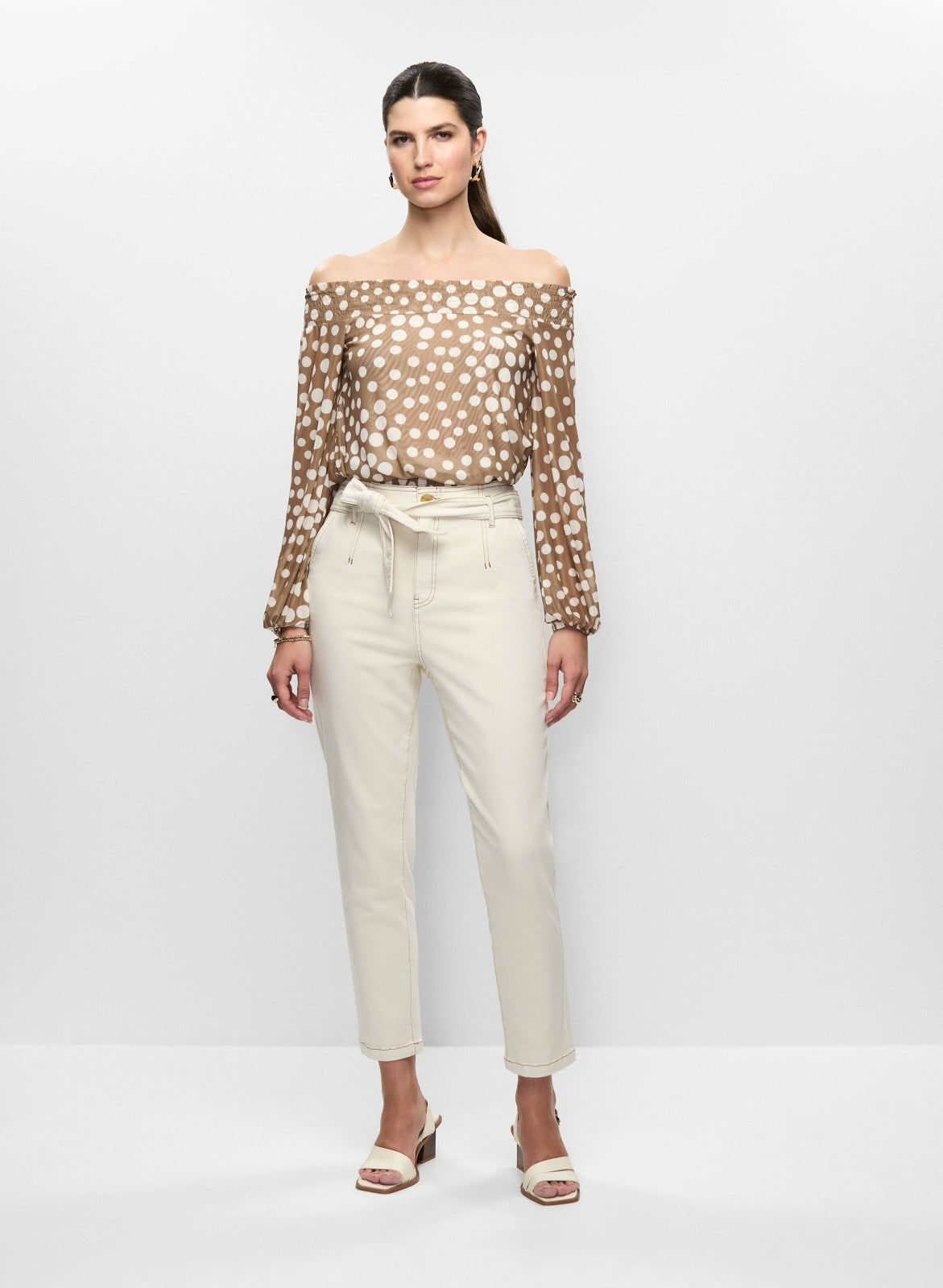 Women Tie-Waist Tapered Jeans Canvas | Melanie Lyne
