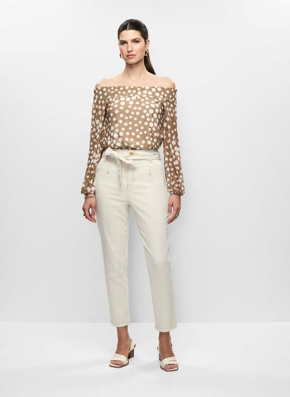 Women Tie-Waist Tapered Jeans Canvas | Melanie Lyne