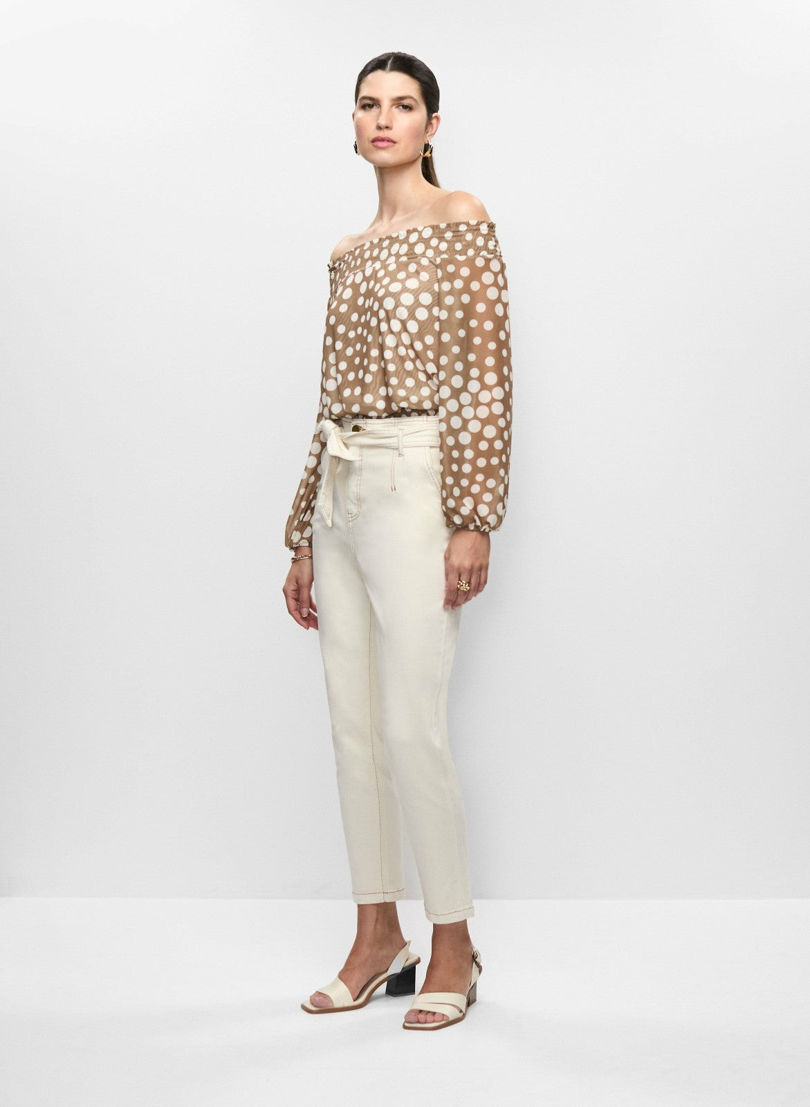 Women Tie-Waist Tapered Jeans Canvas | Melanie Lyne