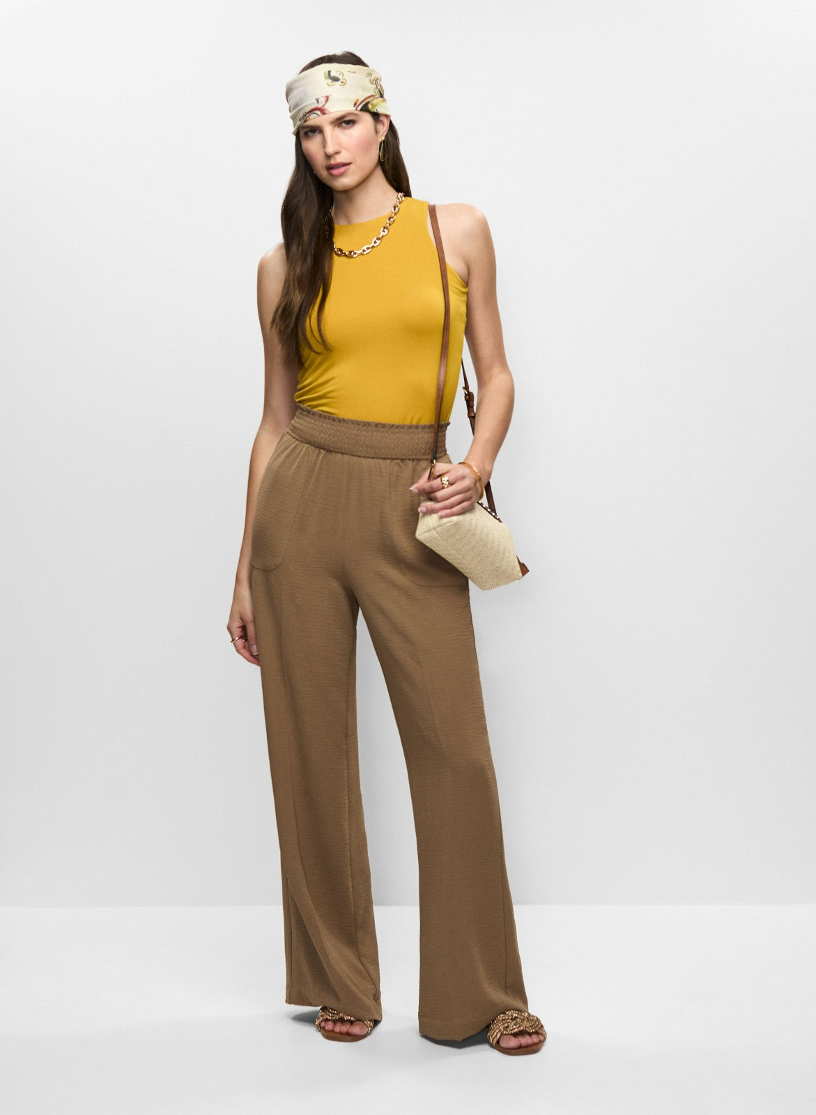 Women Essential Jersey Tank Top Saffron Yellow | Melanie Lyne