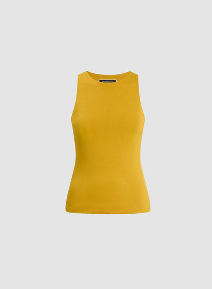 Women Essential Jersey Tank Top Saffron Yellow | Melanie Lyne