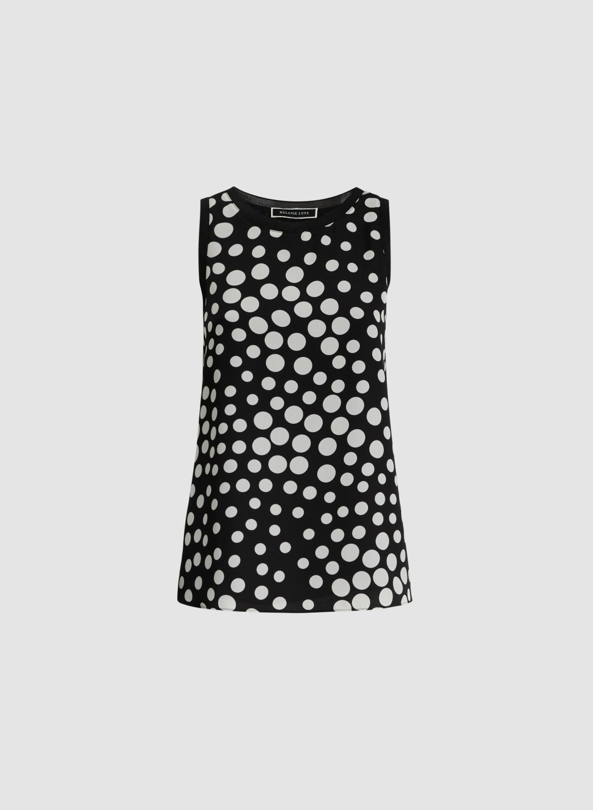 Women Sleeveless Polka Dot Blouse Black & White | Melanie Lyne