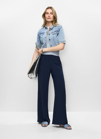 Women Essential Cropped Jean Jacket Clear Blue | Melanie Lyne