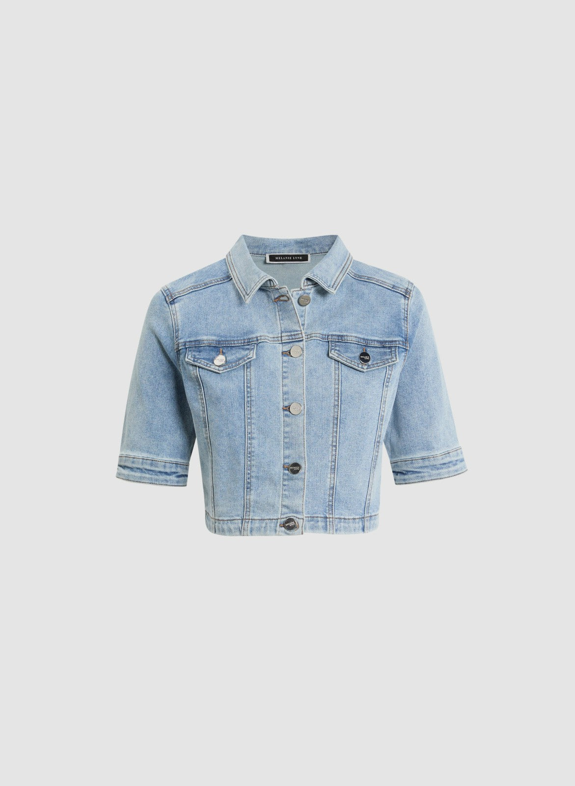 Women Essential Cropped Jean Jacket Clear Blue | Melanie Lyne