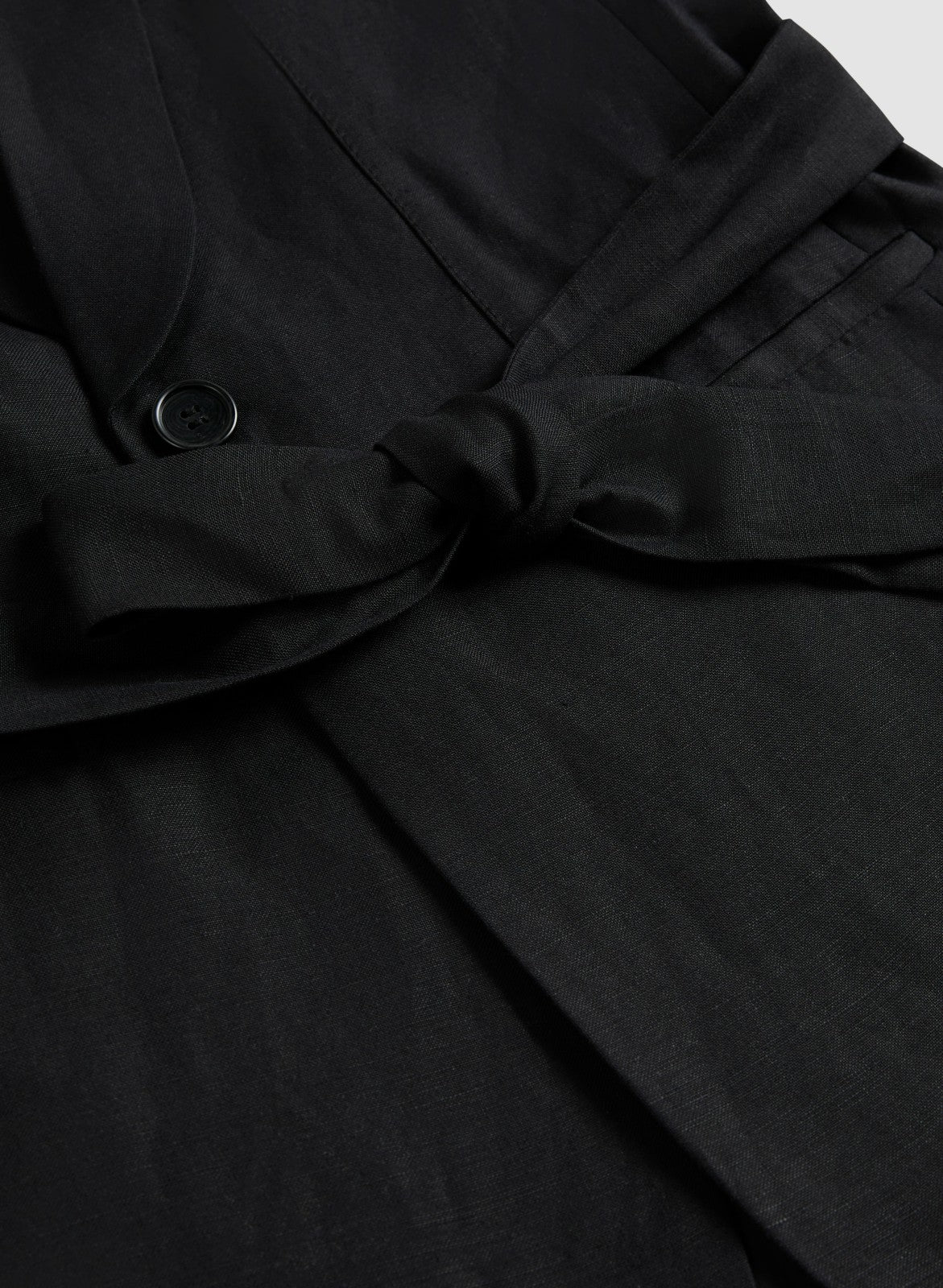 Women Long Linen-Blend Vest Black | Melanie Lyne