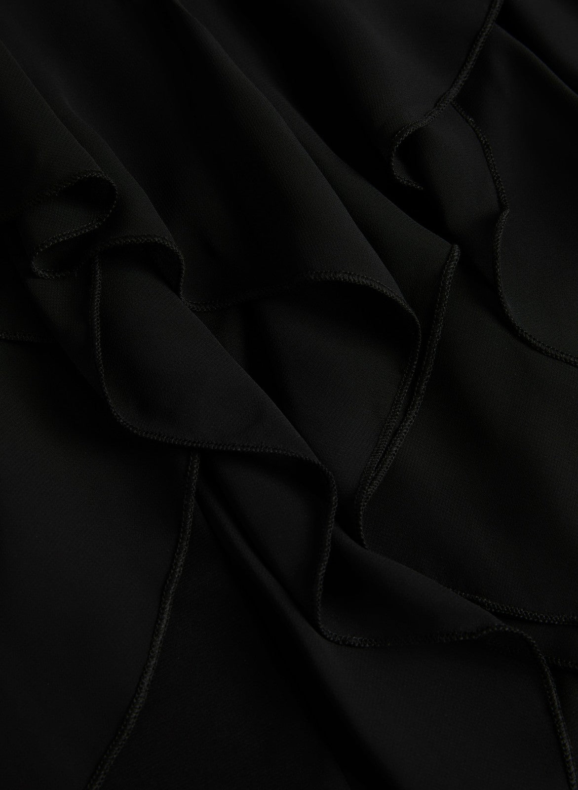 Women Sleeveless Cascading Ruffle Top Black | Melanie Lyne