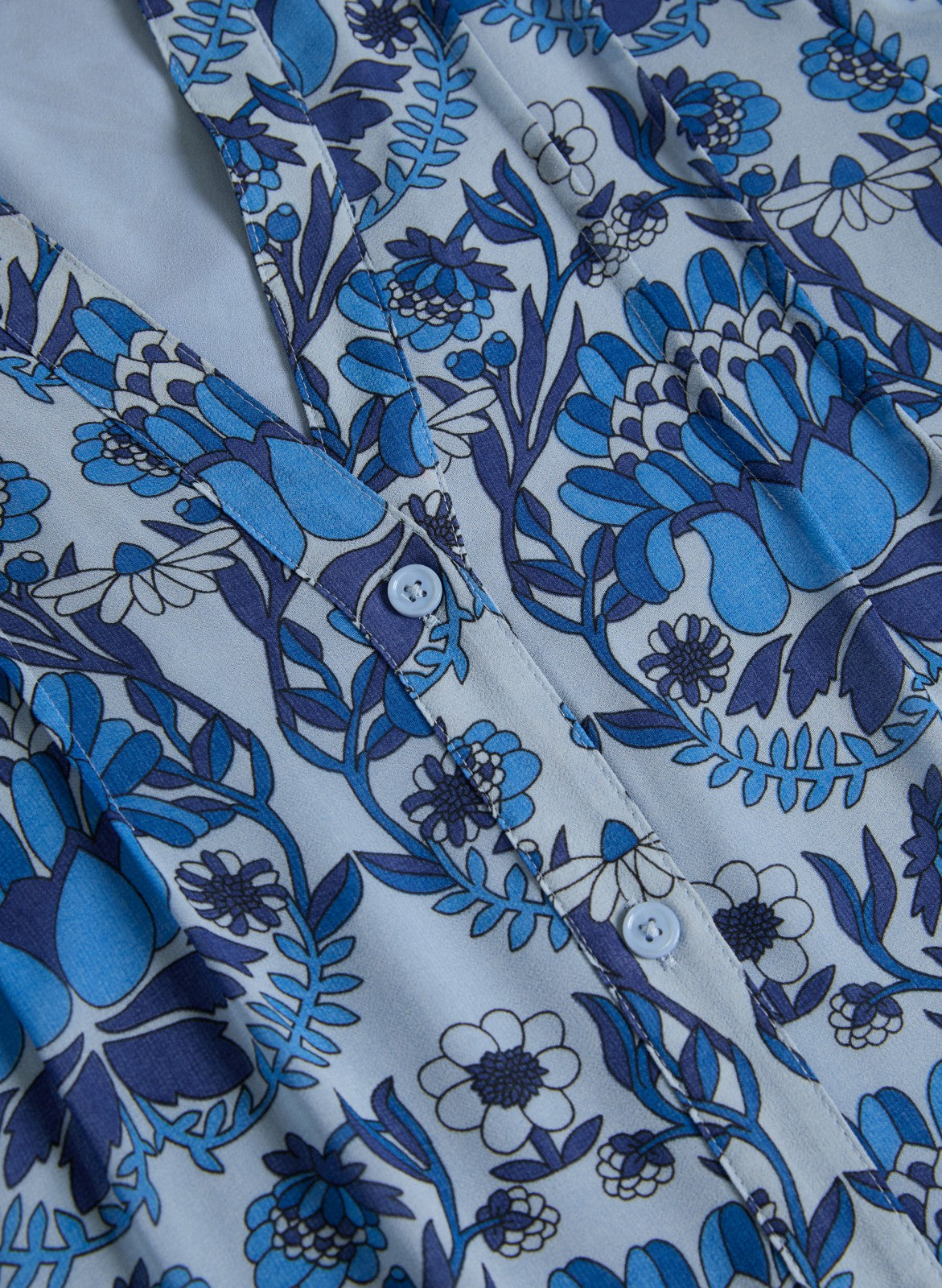 Women Floral Drop Waist Dress Blue Pattern | Melanie Lyne