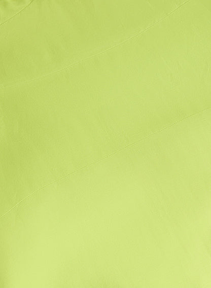Women Linen-Blend Midi Dress Chartreuse Green | Melanie Lyne