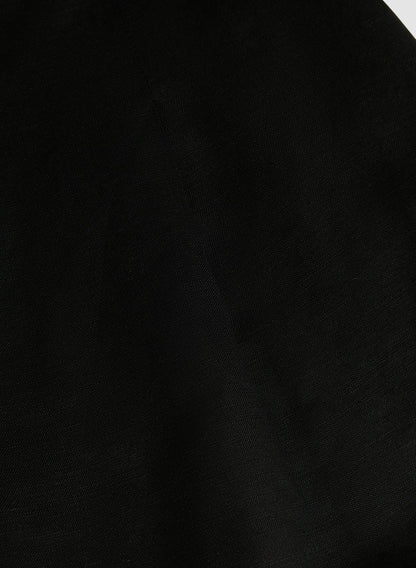 Women Linen-Blend High Rise Shorts Black | Melanie Lyne
