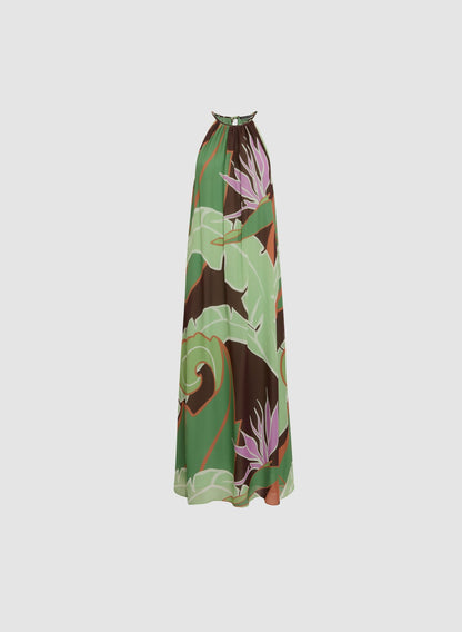 Women Graphic Palm Print Maxi Dress Multicolour | Melanie Lyne