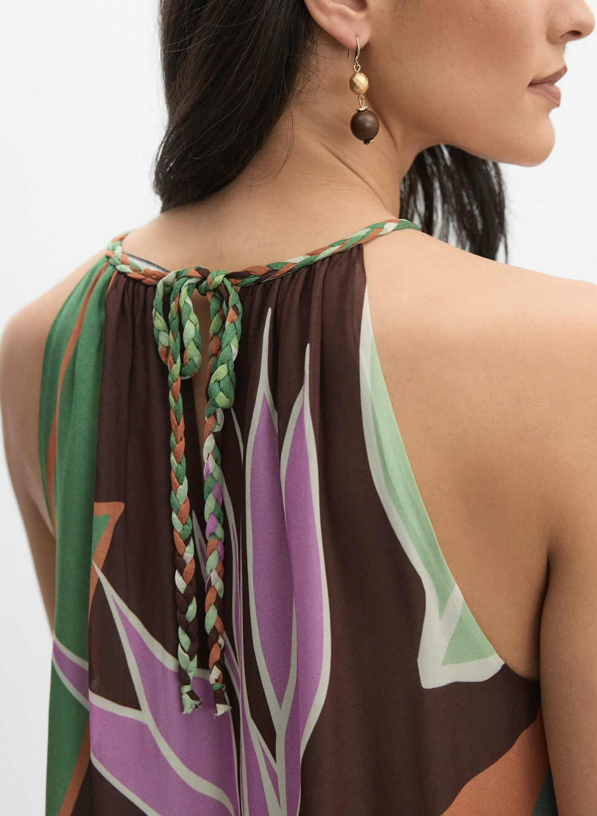 Women Graphic Palm Print Maxi Dress Multicolour | Melanie Lyne