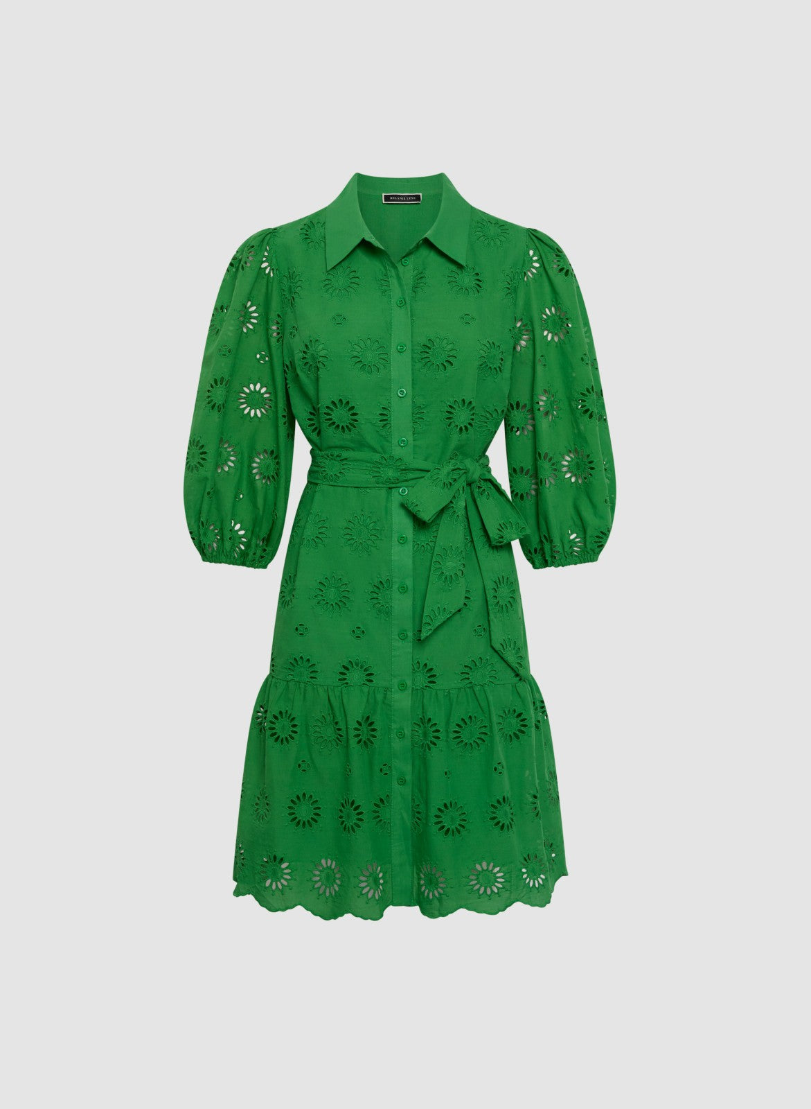 Women Eyelet Embroidered Shirt Dress Palm | Melanie Lyne