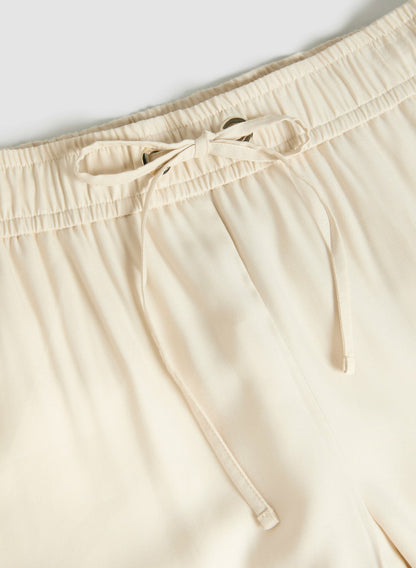 Women Elastic Waist Straight Leg Pants Stone | Melanie Lyne