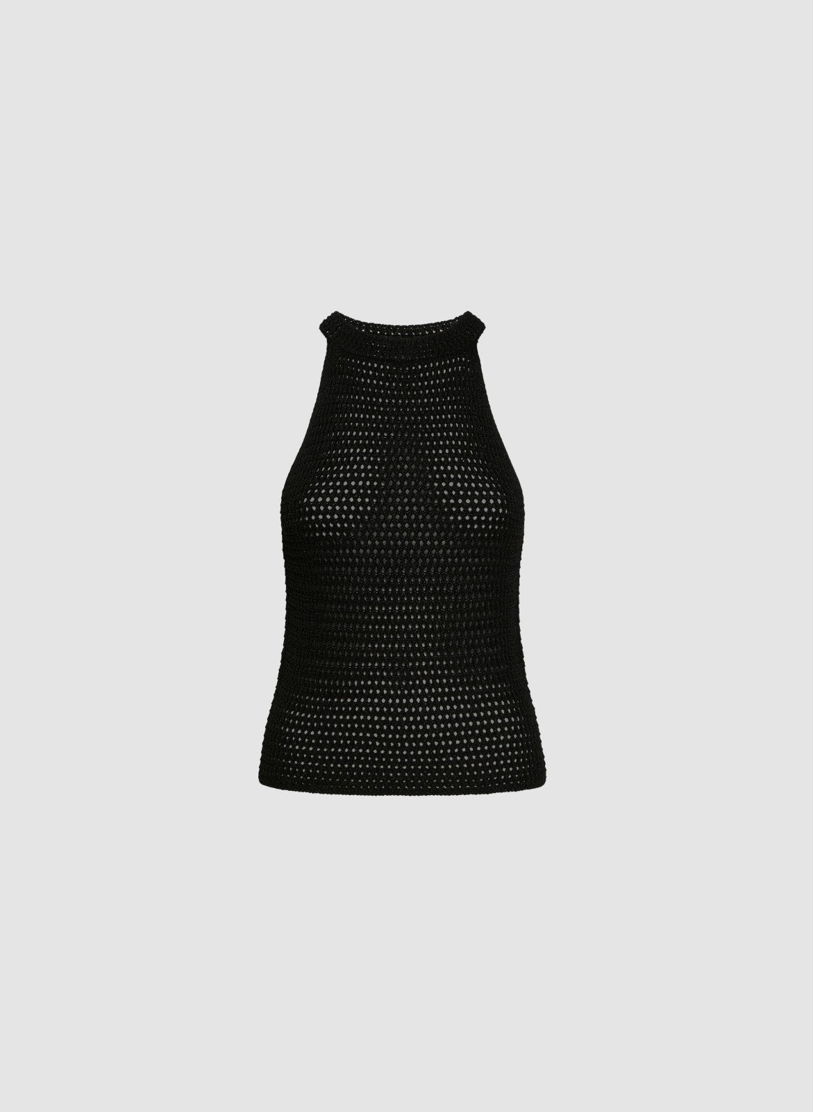 Women Crochet Tank Top Black | Melanie Lyne