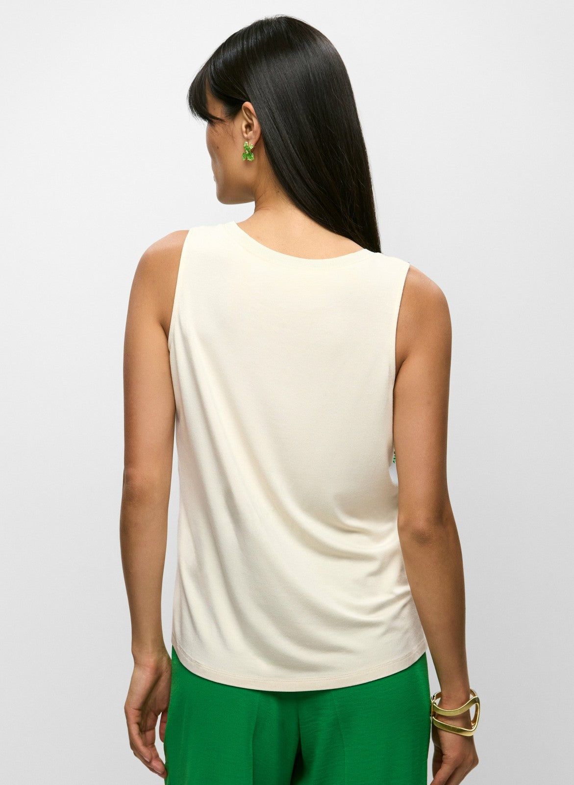 Women Geometric Print Sleeveless Top Green Pattern | Melanie Lyne