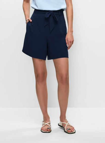 Women Tie Belt Shorts Marine | Melanie Lyne