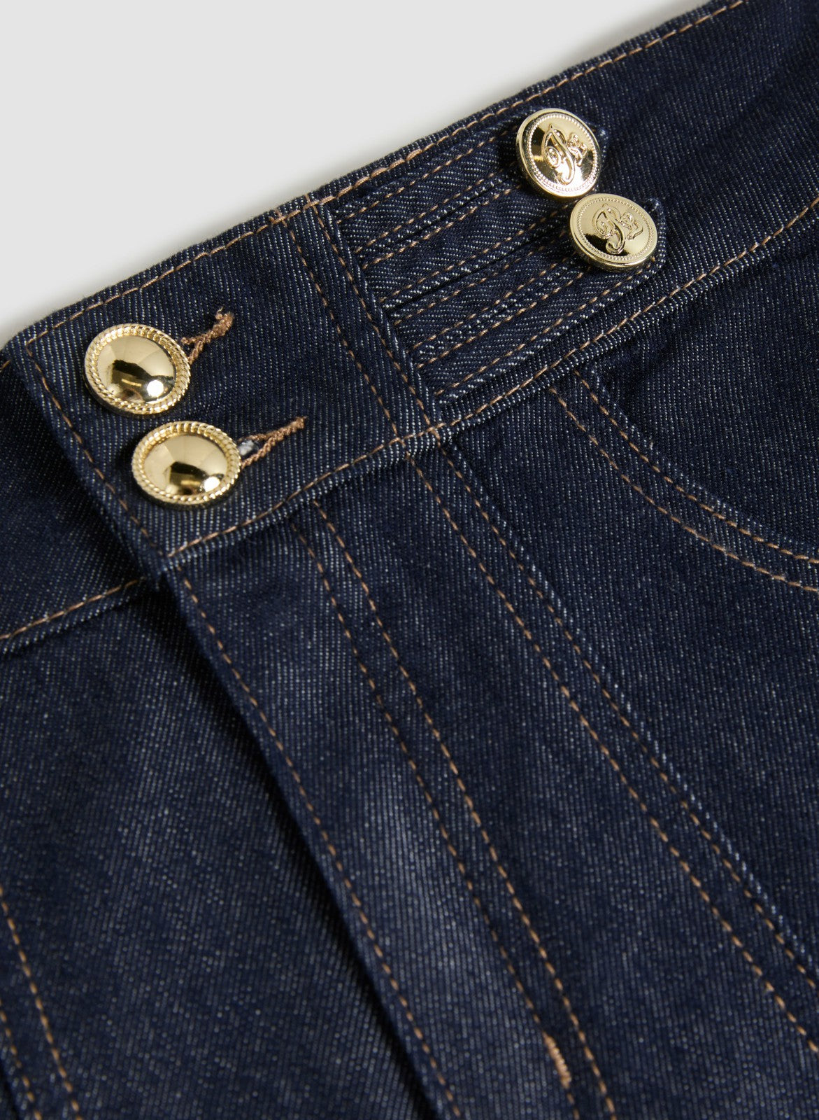 Women High Waist Denim Shorts Dark Blue | Melanie Lyne