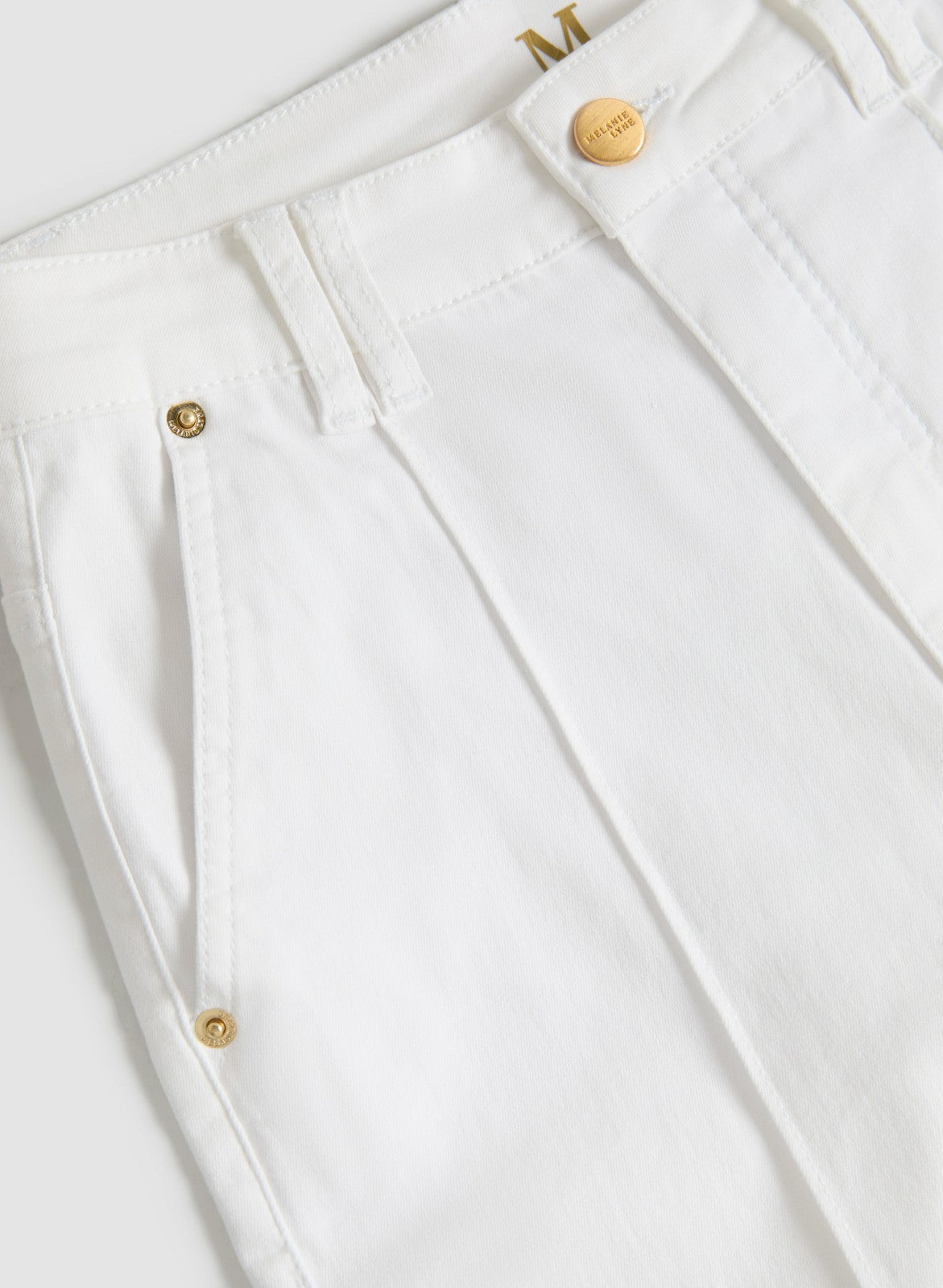 Women Straight Leg Denim Capris White | Melanie Lyne