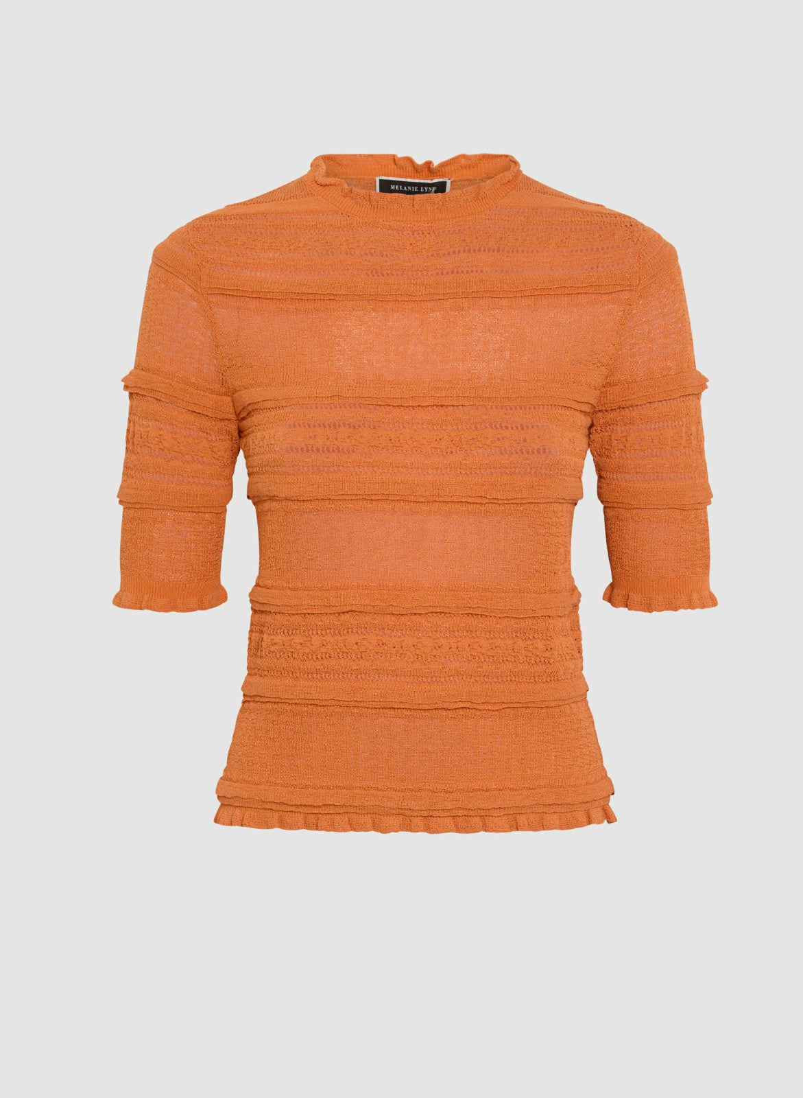 Women Knit Lettuce Trim Pullover Clementine | Melanie Lyne