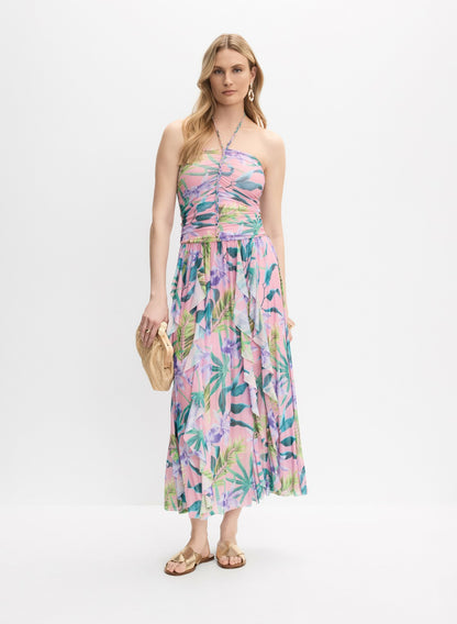 Women Strapless Mesh Maxi Dress Multicolour | Melanie Lyne