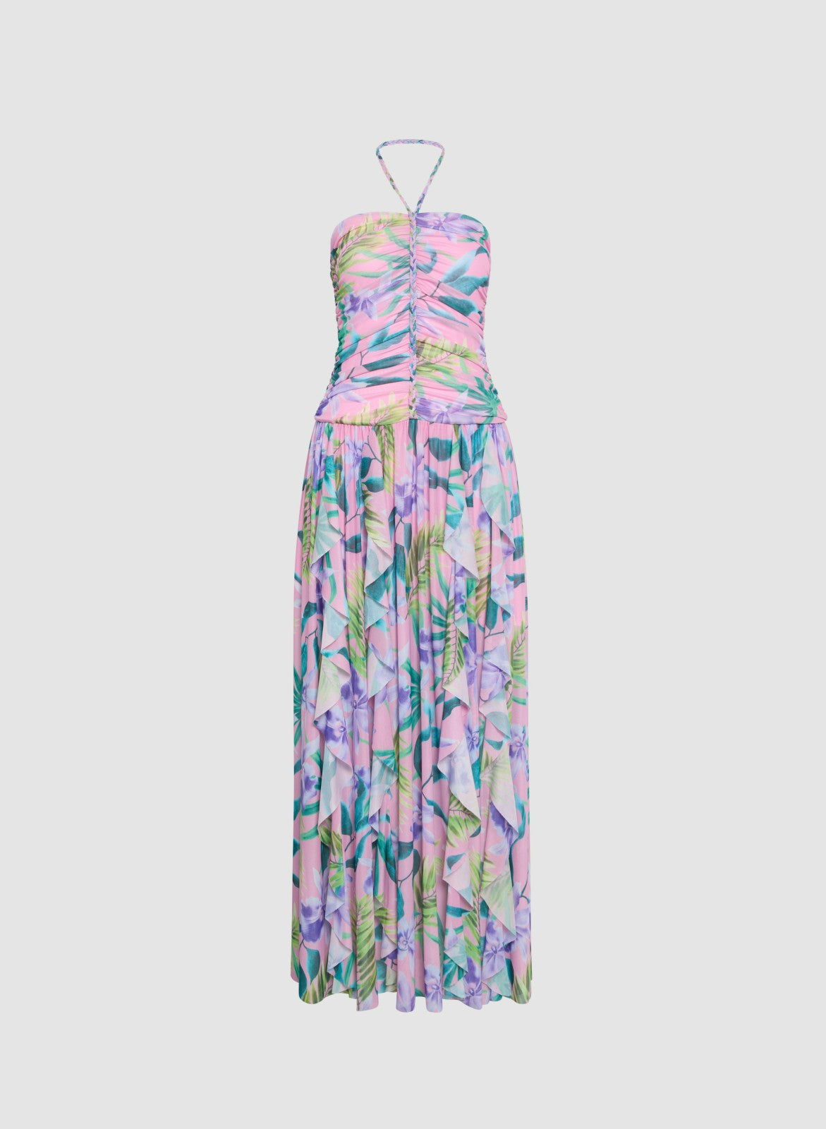Women Strapless Mesh Maxi Dress Multicolour | Melanie Lyne