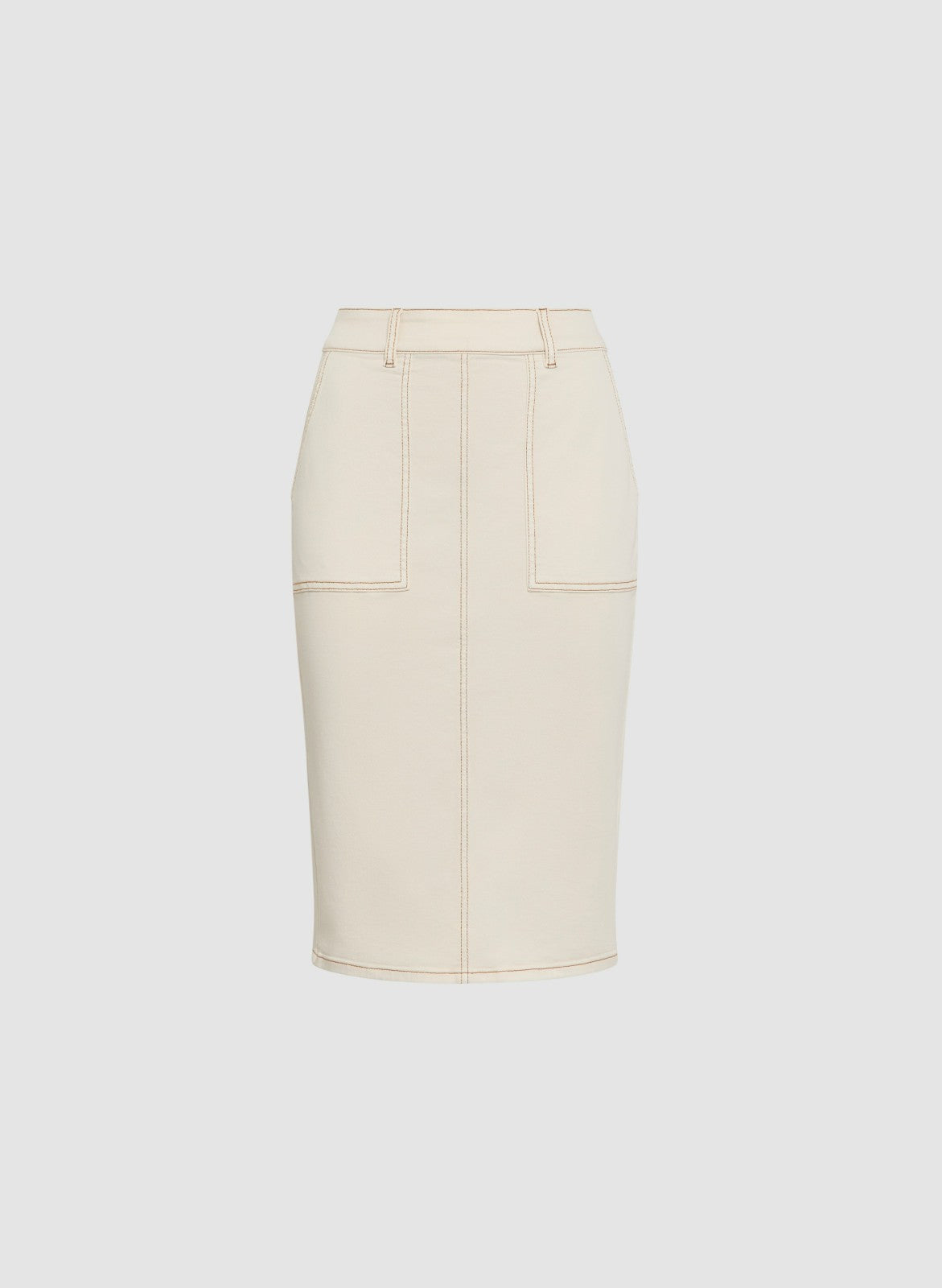 Women Contrast Stitch Denim Pencil Skirt Canvas | Melanie Lyne