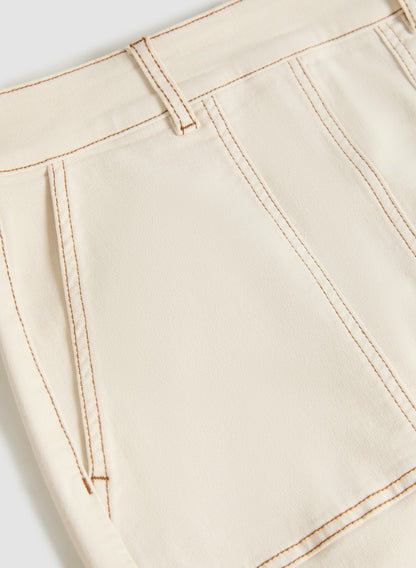 Women Contrast Stitch Denim Pencil Skirt Canvas | Melanie Lyne