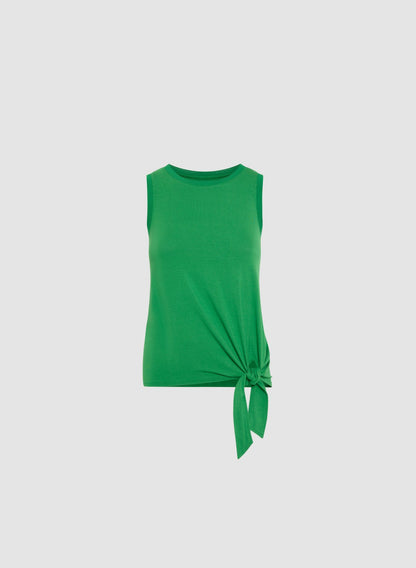 Women Essential Tie Hem Tank Top Palm | Melanie Lyne