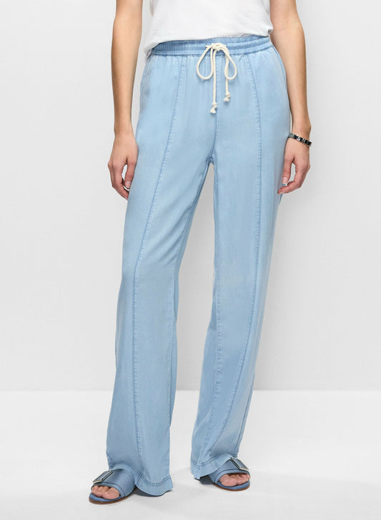 Women Pull-On Wide Leg Pants Clear Blue | Melanie Lyne