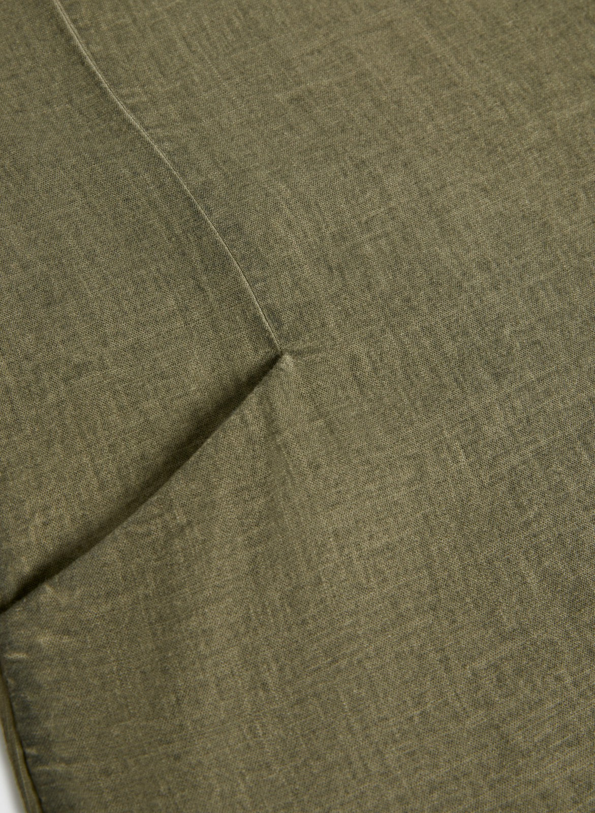 Women Short Sleeve Linen-Blend Dress Dark Olive | Melanie Lyne