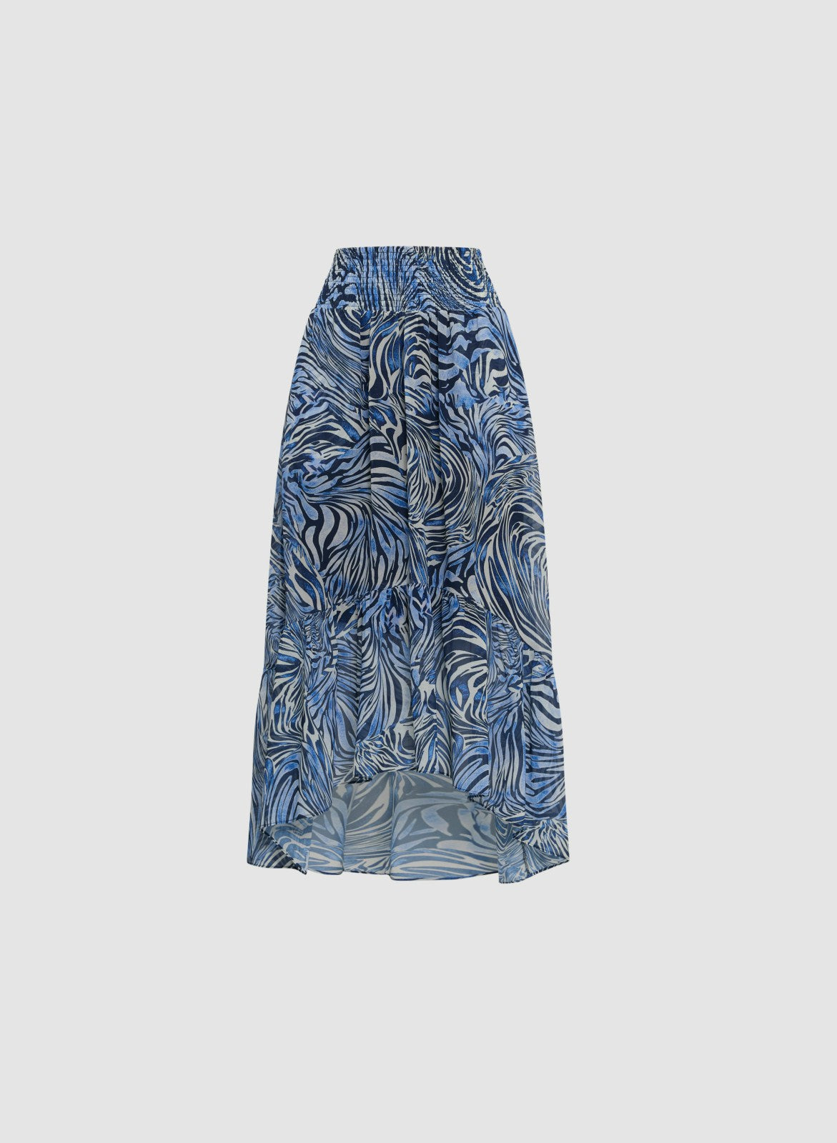 Women Crepe Floral Maxi Skirt Blue Pattern | Melanie Lyne