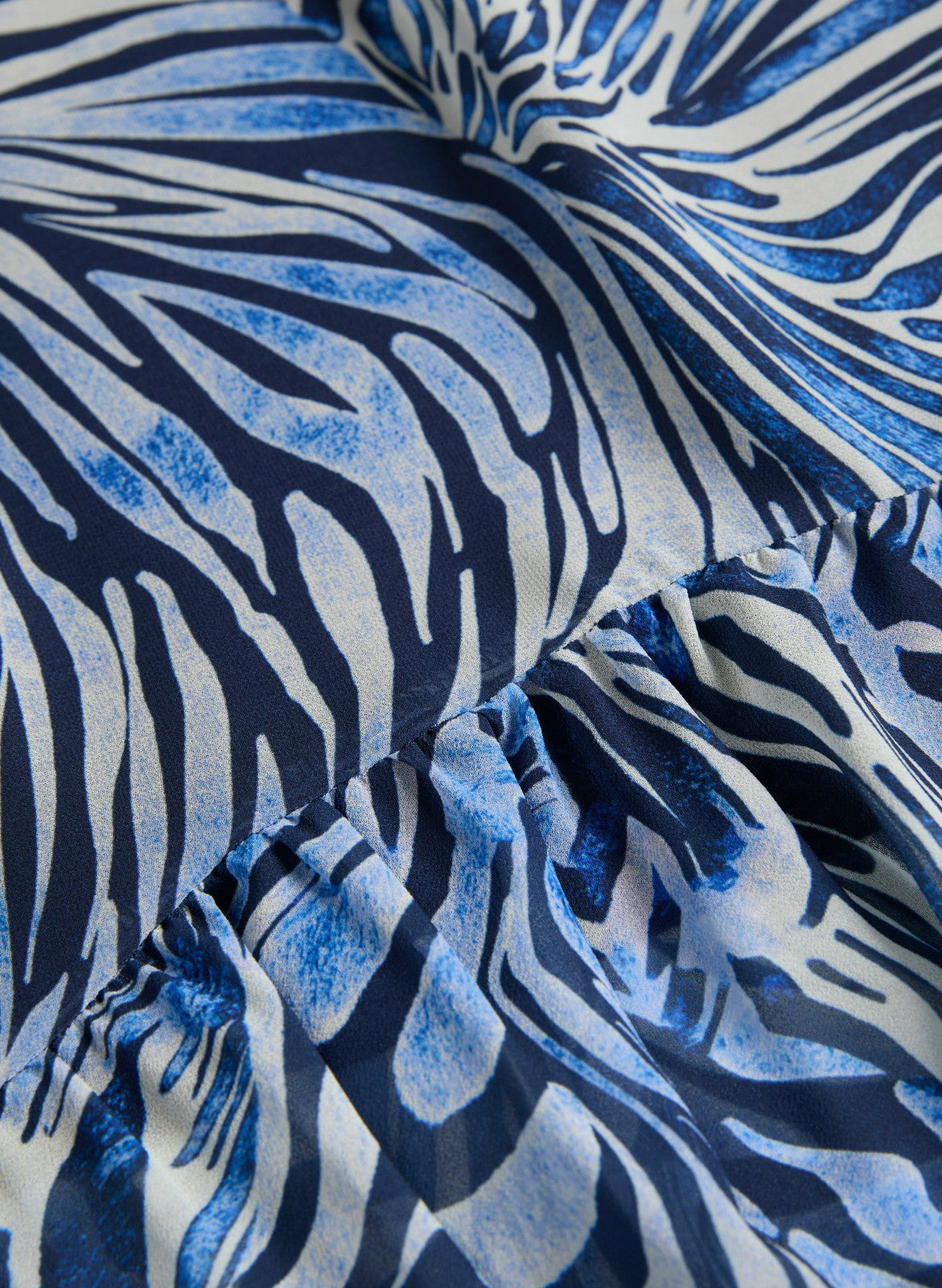 Women Crepe Floral Maxi Skirt Blue Pattern | Melanie Lyne