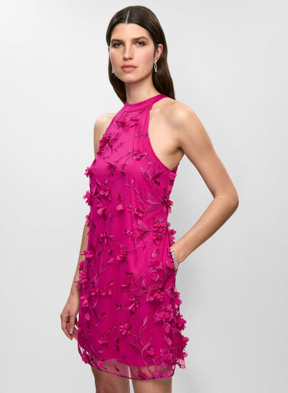Women Adrianna Papell - Sleeveless Rosette Dress Pink Pearl | Melanie Lyne