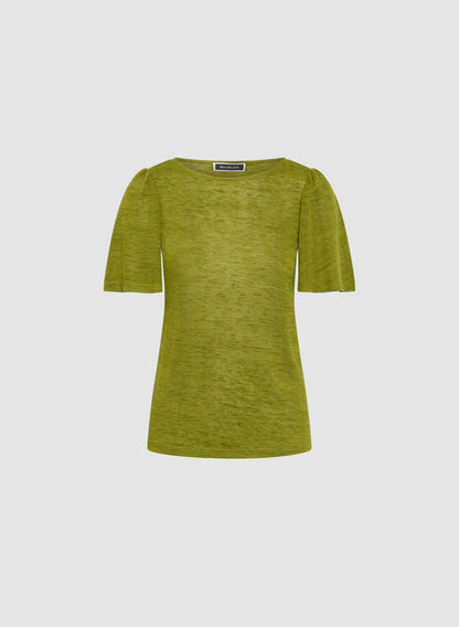 Women Short Flare Sleeve Top Avocado | Melanie Lyne